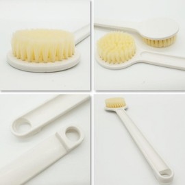 Back-milk brush, fine-bristle bath brush, stick-type shower brush, 5ea