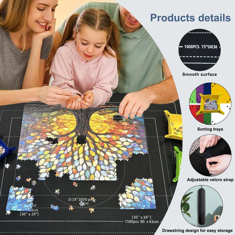 Napzy Puzzle Mat-Jigsaw Puzzles Matt Roll Up to 3000pcs Roll-up