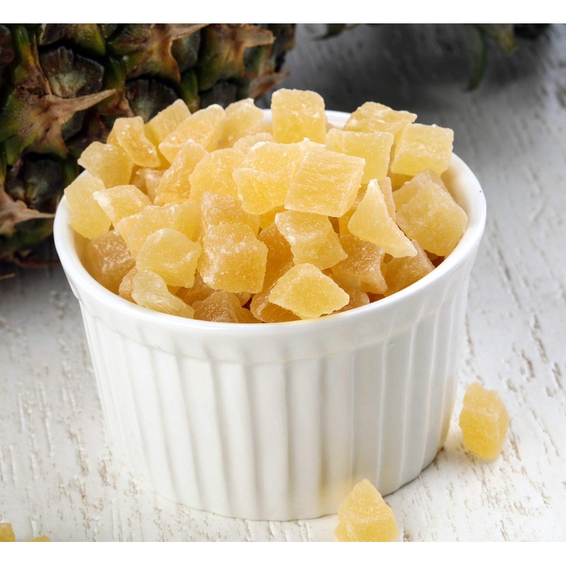 Anna and Sarah Dried Diced Pineapples Large in Resealable Bag