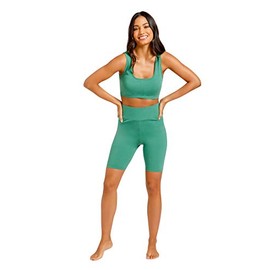 Chelsea Peers NYC Women's Shorts Pajama Set, Green, M