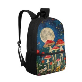 Luarisgur Girls School Backpacks Ages 10-12 Mushroom Moon Kids Backpack for Girls Elementary Kindergarten Preschool School Bag Daisy Flower Bookbag for Middle School Girls, Large, CZA47