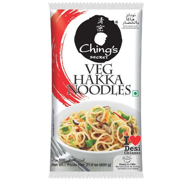 Ching's Secret Veg Hakka Noodles (Ching's Chinese Desi Chinese) 21.2 Oz (600 gm)
