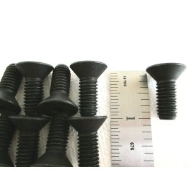 Brighton 3/8-16 X 1" FLAT HEAD HEX SOCKET CAP SCREWS ALLOY BLACK STEEL - 10 PCS