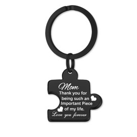 KLIFOWDY Gifts for Mom Key Chains Women Cute Puzzle Key Chain Stainless Steel Keychains for Women Jewelry Gift