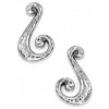 Brighton Genoa Scroll Silver Drop Post Earrings