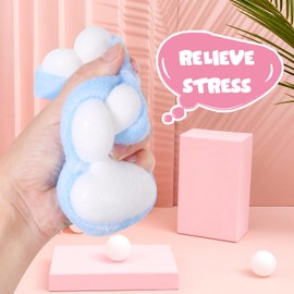 1pcs Cat Paw Squishy Toy, 5 in Big Cute Kawaii Fufu Squishies, Sticky Cat Paw Fur Ball, Super Soft Stress Relief Funny Fidget Toys, Novelty Things Suitable for Adults Kids