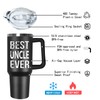 Ceovfoi 40 oz Uncle Tumbler with Handle Lid and Straw,Black