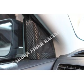 Carbon Fiber Racing Mitsubishi Lancer Evo X Tweeter Speaker Covers (Front Doors) - 100% Carbon Fiber