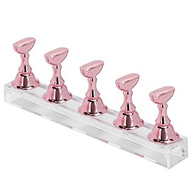 Soporte De ExhibicióN De Arte De UñAs Soporte De PráCtica De Para UñAs, Juego De Manicura, Herramienta Para UñAs Postizas, Manicura[Rosado]