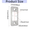 2 Pcs Round Corner Deadbolt Strike Plate, 1" X 2