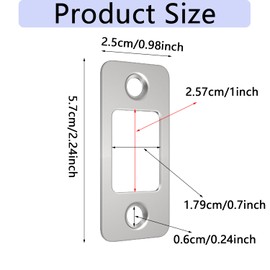 2 Pcs Round Corner Deadbolt Strike Plate, 1" X 2 1/4“ Door Backplate