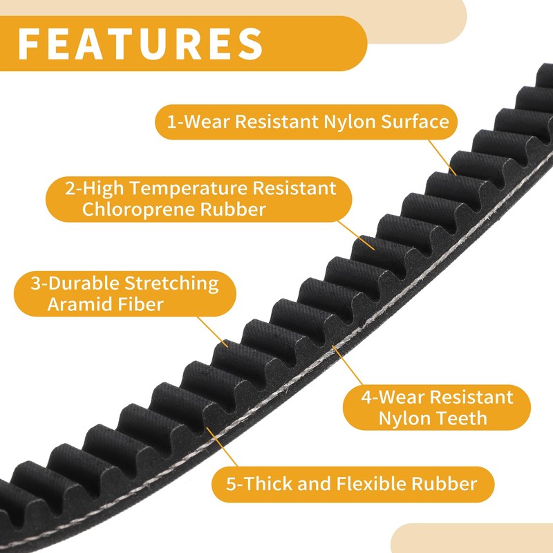 Partuto Drive Belt Motorcycle V-Belt for Yamaha GTR GTR AERO