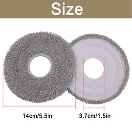 Rongrongago Pack of 12 Wipes Replacement Parts, Reusable Robot Wipes Compatible Interchangeable Sweeper Accessories Suitable for X1/X2/T10/T20/T30/S10 Sweepers