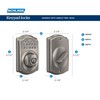 SCHLAGE BE365 CAM 622 Keypad Electronic Deadbolt, Matte Black
