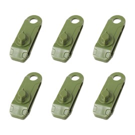 Tent Clips (6 Pieces/Green) Tarp Clips, Strong Clips, Strong Nylon Tent Clips, Alligator Clips, Tent Tarp Windproof Clips, Tent Fixing Clips, Tightening Tools, Tent Accessories, For Outdoor Camping,