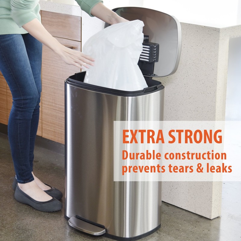 iTouchless Tall Trash Bags, Fits 8 Gallon Garbage Can, 40