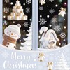 9 Sheets Xmas Window Stickers Decoration,Double Sides Santa Claus Reindeer