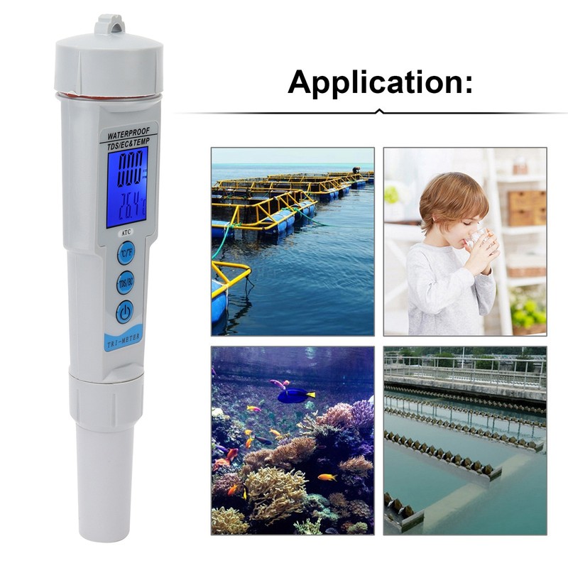 Water Quality Analyzer EC/TDS Monitor Conductivity Meter for Drinking Water