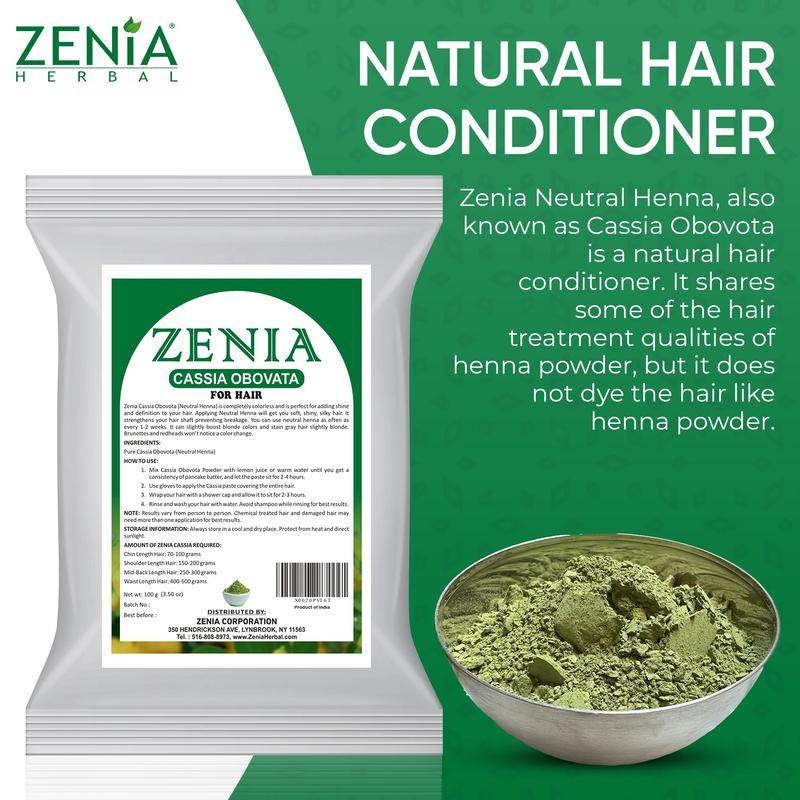 100g - Zenia Cassia Obovata Neutral Henna Powder