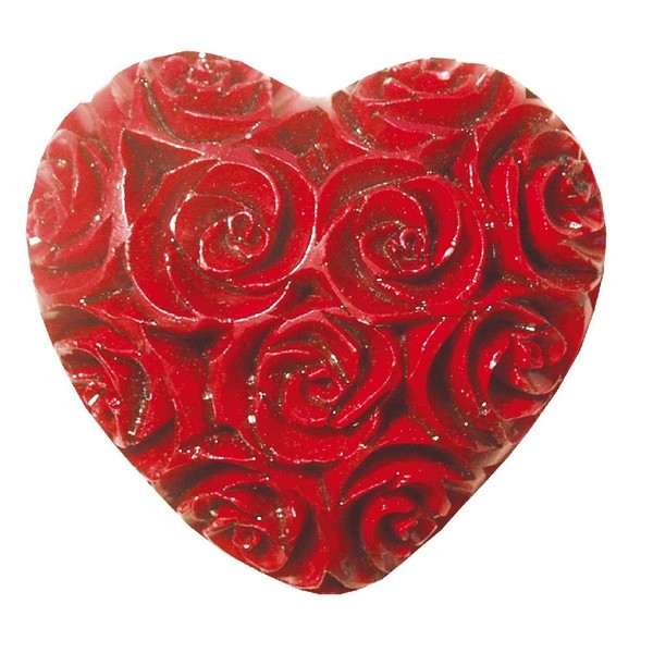 '"Rose Heart Soapstone Red 6 x 6 cm [German Language]
