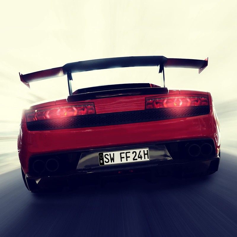 2 x EU Number Plate Sticker Film Car Black (R059