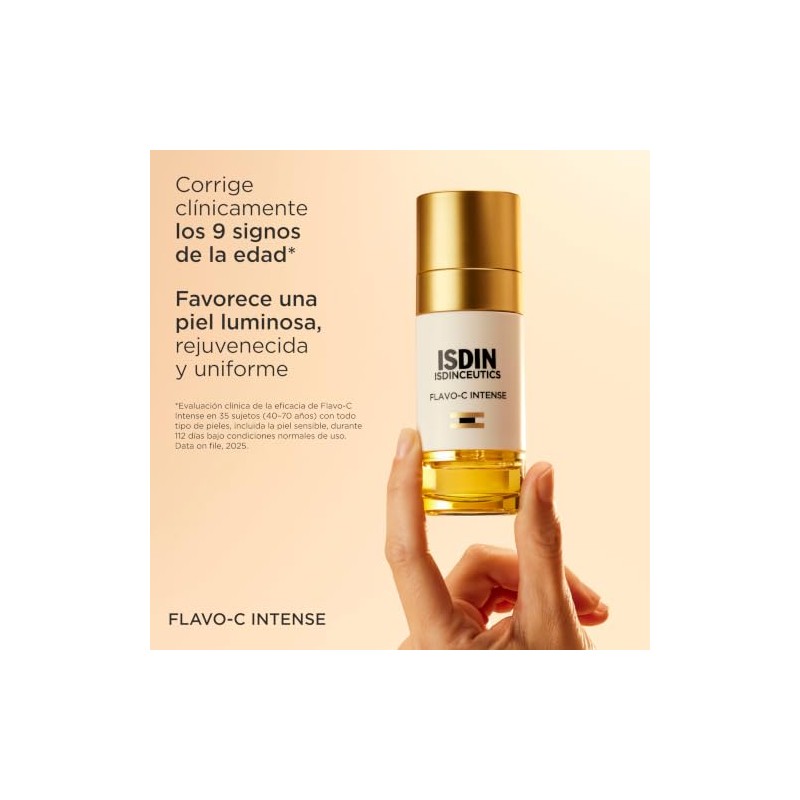 ISDINCEUTICS Flavo-C Intense, Serum Antiedad Revitalizante con Vitamina C, 50ml