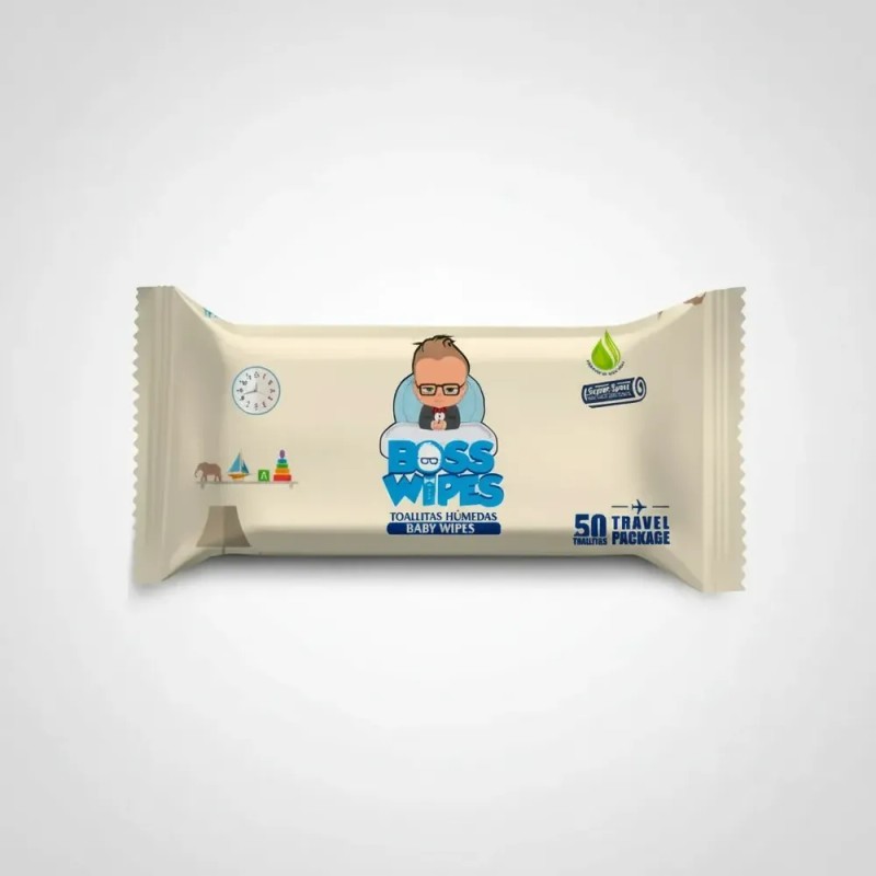 50 Toallitas Húmedas Bebe Bosswipes Junior Resellable 1 Paqu