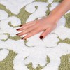 Chesapeake Iron Gate 2Pc. Green & White Scroll Bath Rug