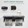 APLusee Double Toilet Paper Holder with Phone Shelf Black &