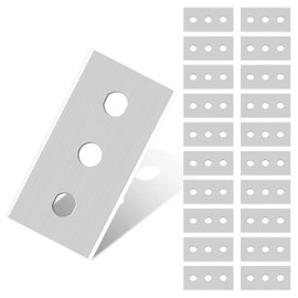 Flintronic Pack of 20 Ceramic Hob Scraper Replacement Blades, Stainless Steel Scraper Blades, Razor Blades Zeranhob Scraper, Ceramic Hob, Hob Scraper for Hob, Oven, Glass Ceramic (43 x 22 mm)