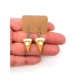 Miniature Pumpkin Pie Dangling Earrings (Fall inspired Jewelry)