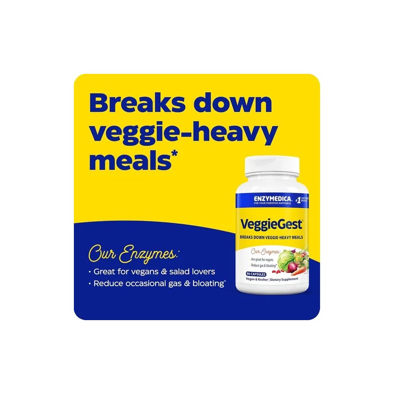 Enzymedica Veggiegest Encimas Digestivas 60 Caps Sfn