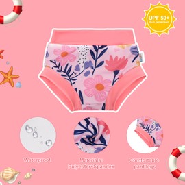 ALVABABY Swim Diapers 3pcs Baby & Toddler Reusable Waterproof Swimming Diaper for Boy's and Girl's for Swim Classes 3XBS02-12-18M