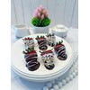 Fake Dipped Strawberries- Set of 6 Chocolate Gingerbread Dipped Strawberries