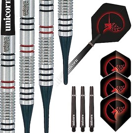 Unicorn Soft Tip Darts Set | Core Plus | Tungsten Barrels | 19 g