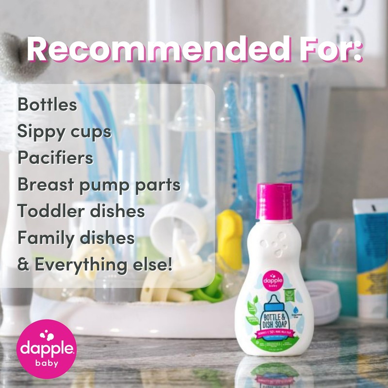 Dapple Baby Bottle Soap, Hypoallergenic Dish Soap for Baby Bottles,