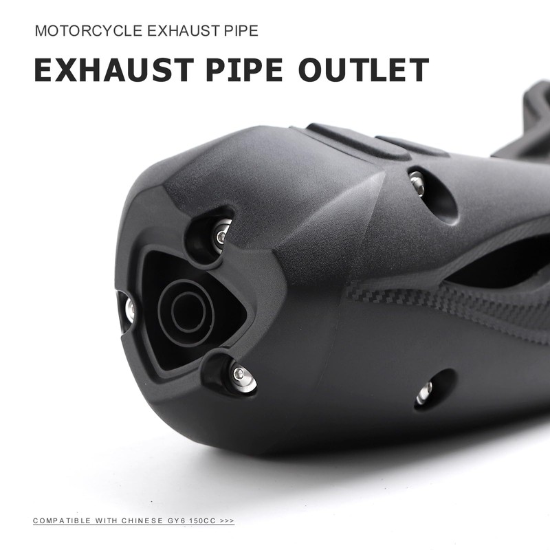 Mokuo Motorcycle Exhaust Assembly in Heavy Iron Material Compatible with