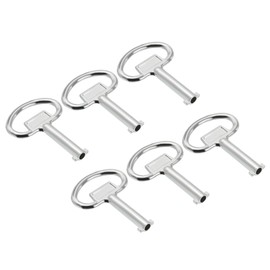 PATIKIL 13.5x5mm Socket Spanner Key, 6 Pack Electrical Cabinet Gas Water Meter Key for Elevator Lift Door Panel Lock, Silver