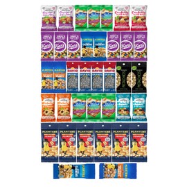 Nuts Individual Packs - Healthy Snacks for Adults that includes Raw Almonds, Pistachios in shell, Sunflower seeds, and Planters nuts - Trail Mix Individual Packs - Perfect hiking snacks and travel snacks. (38 PACK)