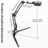 Overhead Phone Mount with LED Light, Phone Stand for Recording,