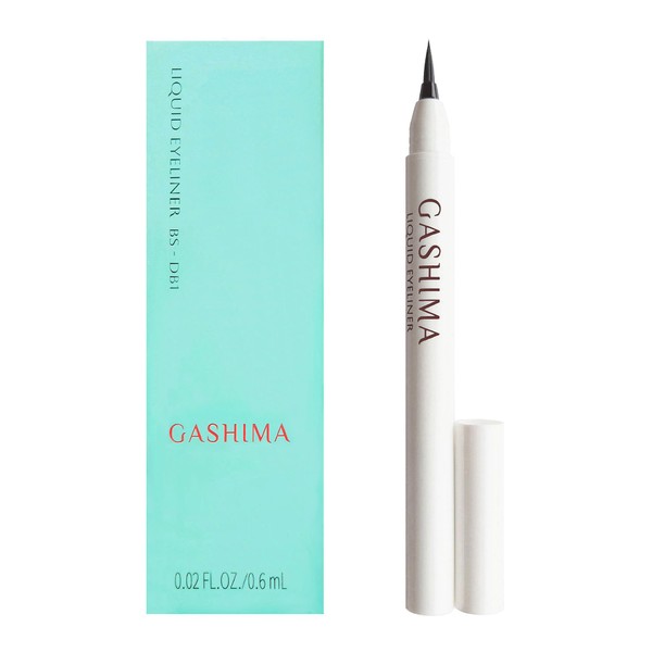 GASHIMA Liquid Eyeliner, Dark Brown, Unique Waterproof Formula, Quick Dry,