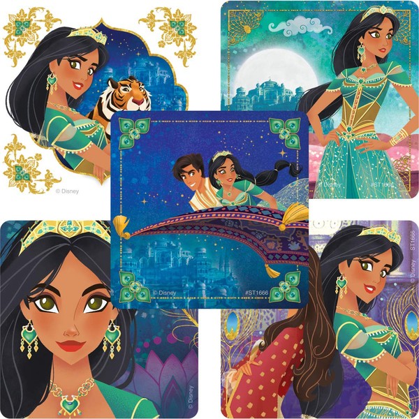 Aladdin: Princess Jasmine Stickers - Toys and Giveaways - 100 per Pack