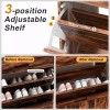 Unbranded Farmhouse Entryway Shoe Storage Organizer w/Adjustable Shelves & 2