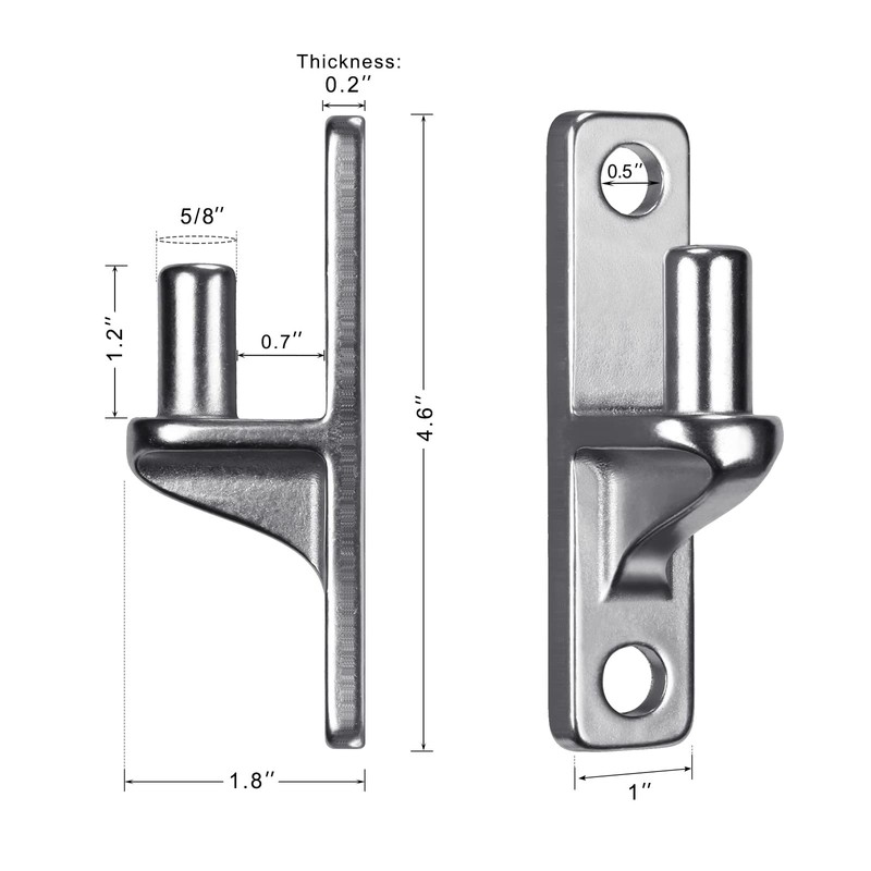 Insaga Cast Gate Hinges Heavy Duty, 304 Stainless Steel Wall