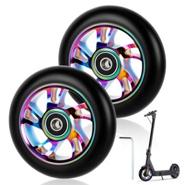 2 PCS 110mm Stunt Scooter Replacement Wheels, Neo Scooter Spare Wheels with ABEC-9 Bearings, Hardness 88A Stunt Scooter Wheels Pair for Most Stunt Scooters and Kick Scooters