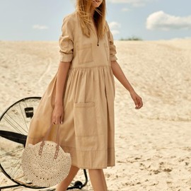 Mayoii Beach Bags for Women,Straw Beach Bag with Laether Handle for Travel,Holidays.Handmade Hollow Circular Straw Bag, Fashionable Female One-Shoulder Woven Summer Ornament (Cream-Coloured)