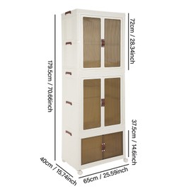 Portable Kids Closet Children's Wardrobe Collapsible Plastic Baby Clothes Large