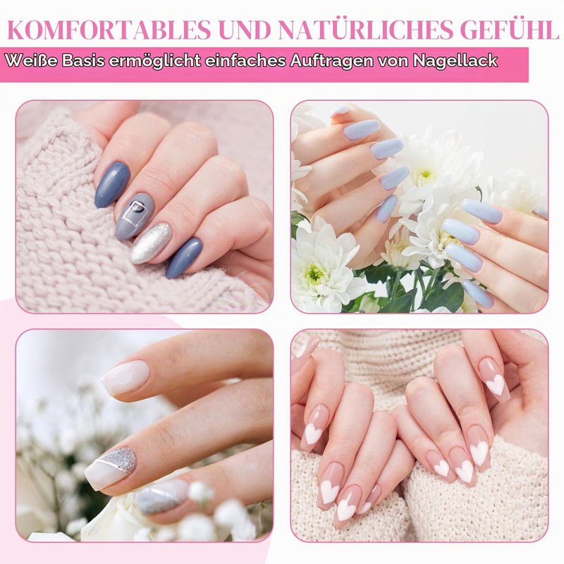 Josojoou Fibreglass Gel Nail Extensions Set of 100