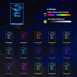 YuanDian Business Card Holder, Light up Card Organizer Business Card Stand, Business Card Display Holder, 16 Color Light LED Acrylic Card Holders Display Office