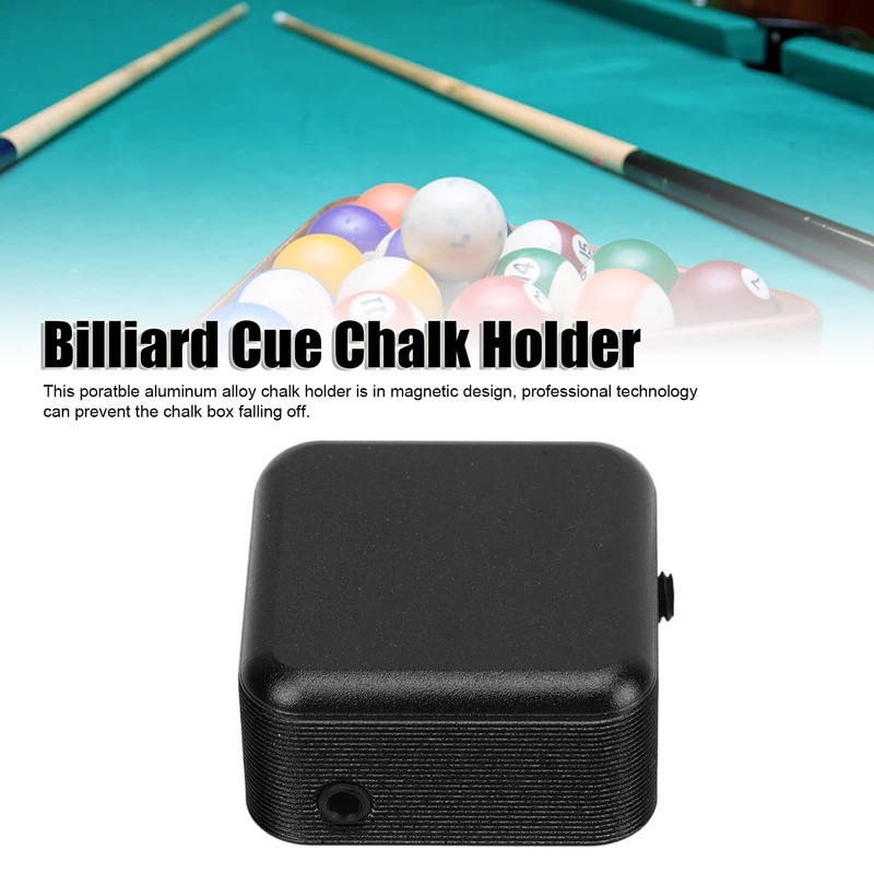 Magnetic Billiard Chalk Holder, Portable Aluminum Alloy Billiard Chalk Case,